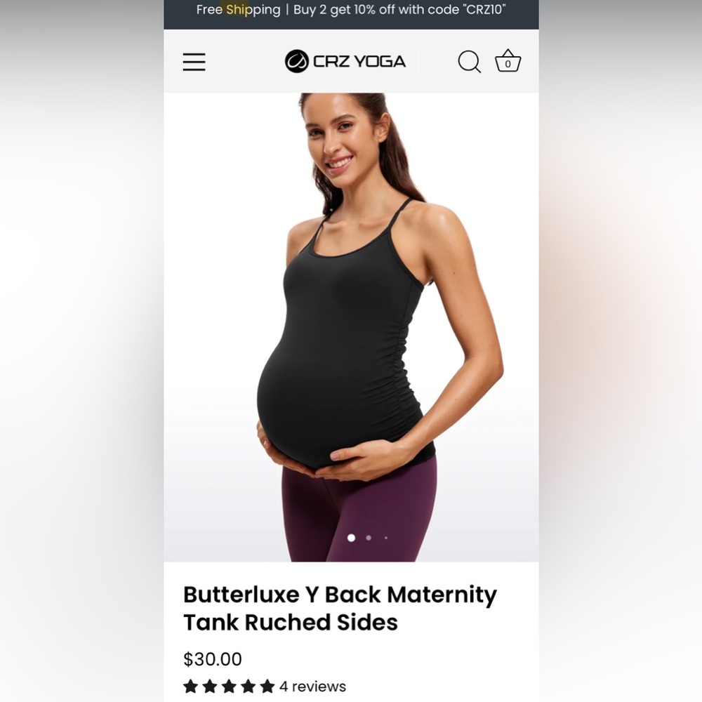 CRZ yoga maternity top bundle 4 for $50